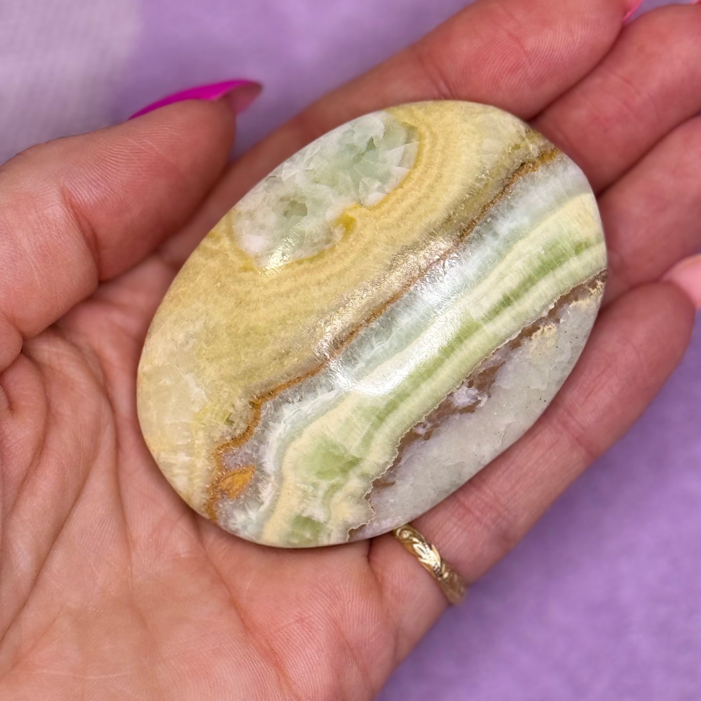 Caribbean Calcite Palm Stone